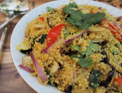 Mediterranean Quinoa Salad With Roasted Vegetables